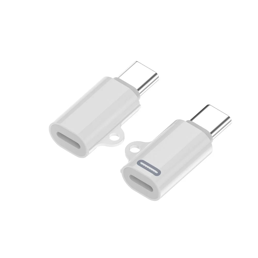 Compatible with iPhone 15 Series 8Pin Female to Type-C Male Adapter 27W PD Fast Charing Adapter with Hook - 2