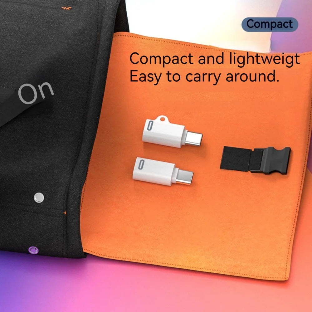 Compatible with iPhone 15 Series 8Pin Female to Type-C Male Adapter 27W PD Fast Charing Adapter with Hook - 7