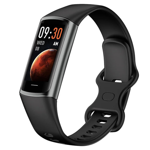 C68L 0.96" Smart Watch with Heart Rate, Temperature Monitoring Message Push Pedometer Sports Bracelet - Black - 1
