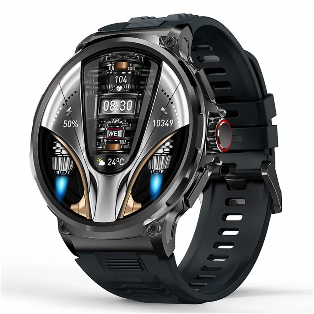V69 1.85-inch HD Screen Smart Watch IP68 Waterproof Multi-Sports Fitness Watch with Heart Rate Monitoring - Black - 1