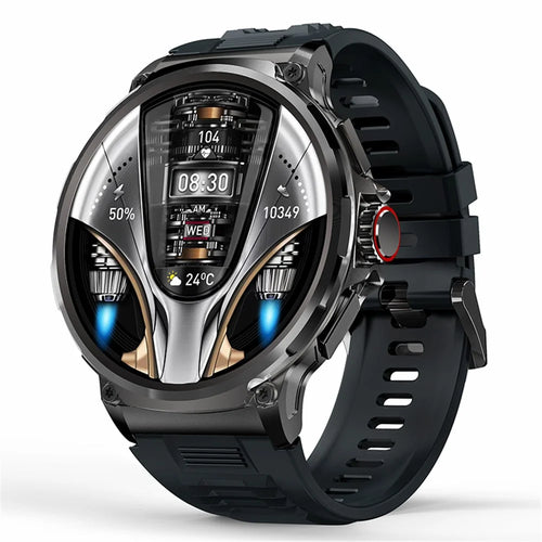 V69 1.85-inch HD Screen Smart Watch IP68 Waterproof Multi-Sports Fitness Watch with Heart Rate Monitoring - Black - 1