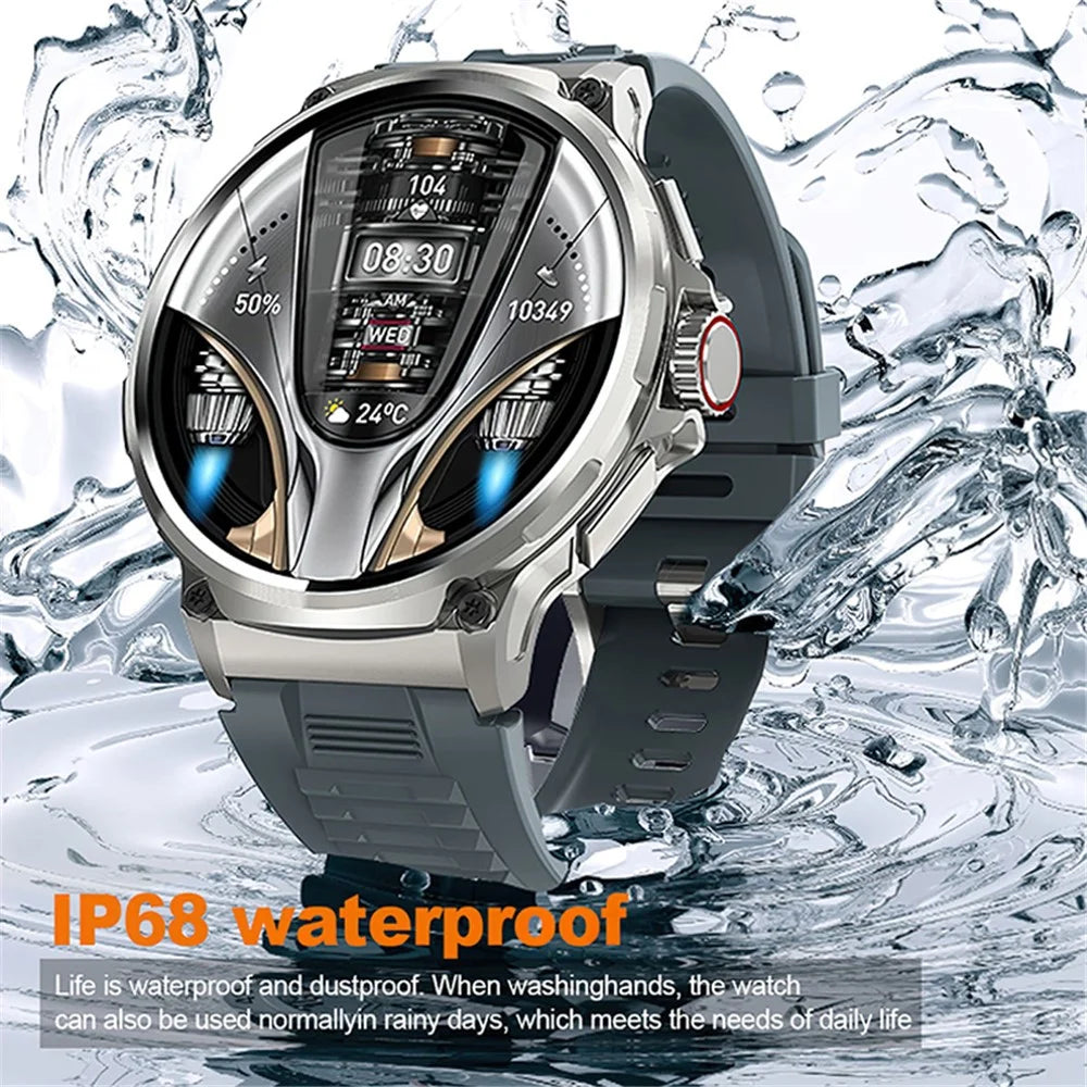 V69 1.85-inch HD Screen Smart Watch IP68 Waterproof Multi-Sports Fitness Watch with Heart Rate Monitoring - Black - 5