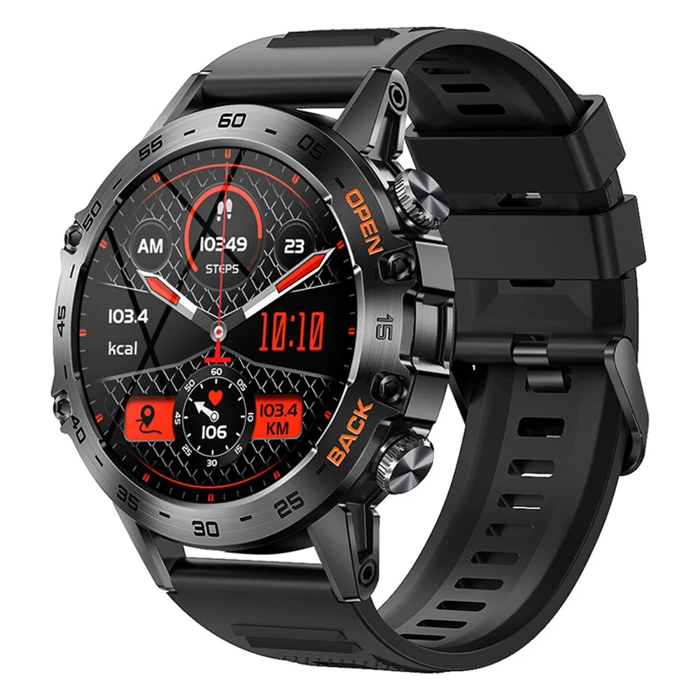 K52 1.39 inch IPS Display Smart Watch Heart Rate Monitor Bluetooth-Compatible Talk Long Standby Sports Bracelet - Black - 1