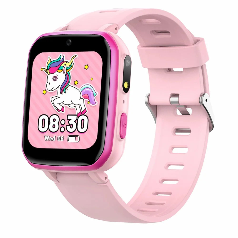 H9 Children Smart Watch Game Music Step Counting Dual Camera Rechargeable Kids Wrist Watch - Pink - 1