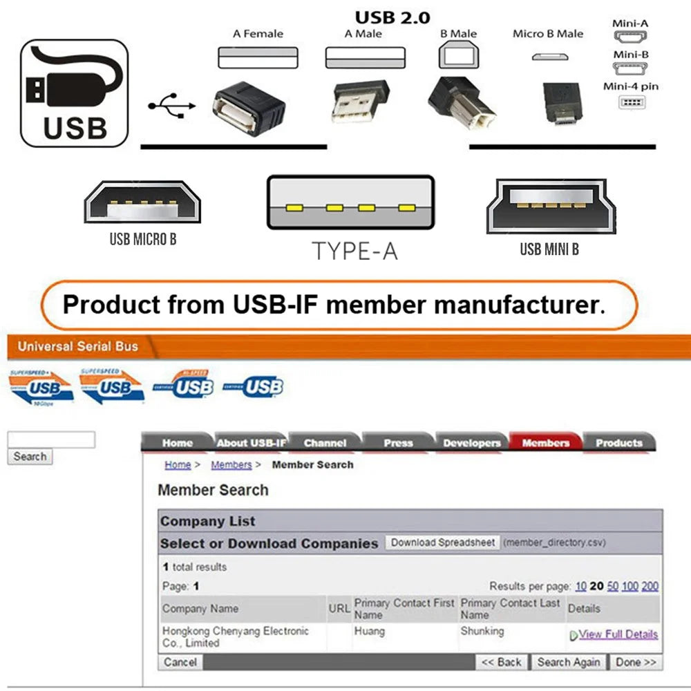 U2-006-AF 5Pcs Micro USB 2.0 OTG Mini USB 5Pin Type-A Male to Female Data Charge Adapter - 7