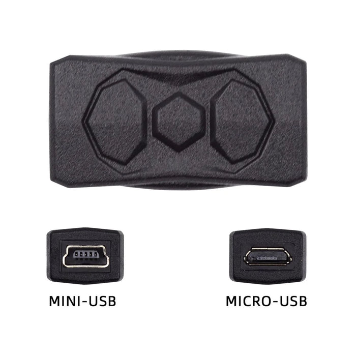 U2-006-MM 3Pcs Micro USB 2.0 to Mini USB 5Pin Male to Female Extension Data Power Adapter - 3