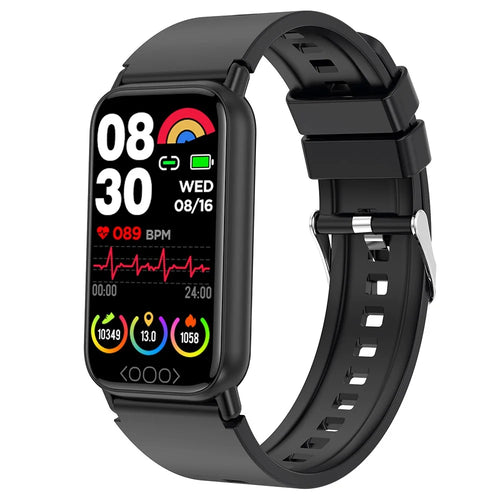 TK72 1.47" Smart Band Multi-Mode Sports Bracelet with Heart Rate Body Temperature Blood Oxygen Monitoring, DeepFit - Black - 1