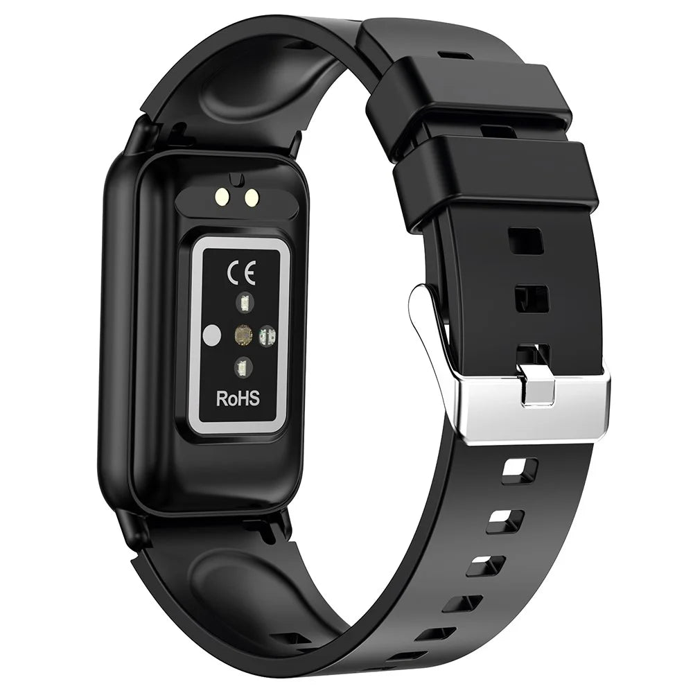 TK72 1.47" Smart Band Multi-Mode Sports Bracelet with Heart Rate Body Temperature Blood Oxygen Monitoring, DeepFit - Black - 3