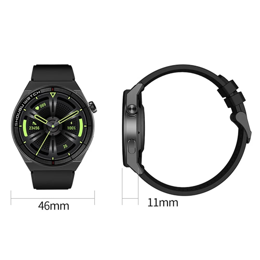 ET 3 Pro 1.32-inch Round Screen Smart Watch Waterproof Health Monitoring Bluetooth-compatible Calling Sports Watch - Black / Silicone Strap - 7