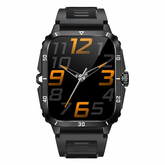 KT71 3ATM Waterproof Outdoor Sports Watch 1.96-inch Screen Bluetooth-compatible Call Smart Bracelet (APP: DaFit) - Black  /  Silver - 2