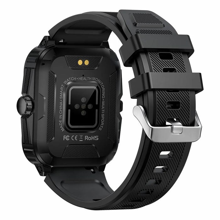 KT71 3ATM Waterproof Outdoor Sports Watch 1.96-inch Screen Bluetooth-compatible Call Smart Bracelet (APP: DaFit) - Black  /  Silver - 3