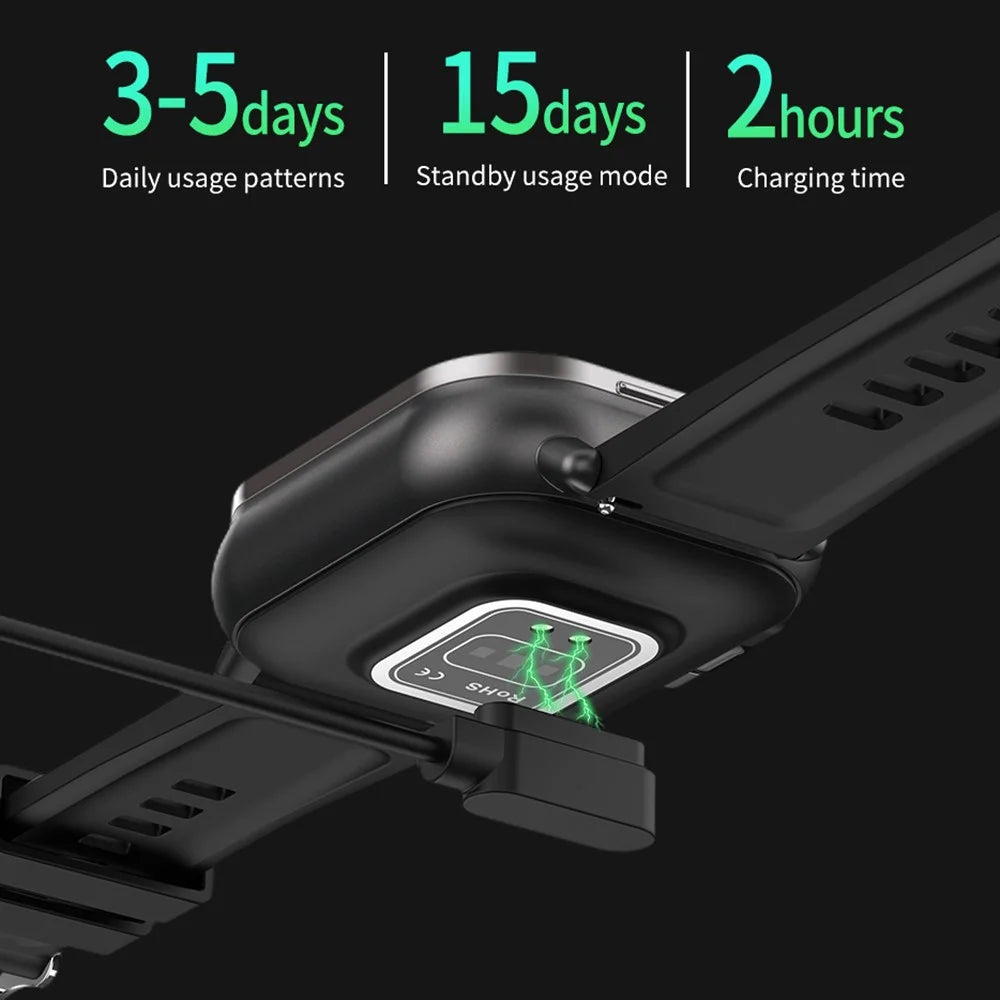 D8 2 in 1 Bluetooth-compatible Earphone Smart Watch Health Monitor Fitness Tracker Wristband, Silicone Strap - Black - 3