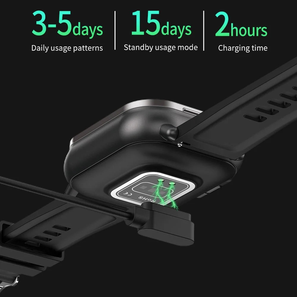 D8 2 in 1 Bluetooth-compatible Earphone Multiple Sports Modes Smart Watch Support Health Monitor, Steel Strap - Black - 3