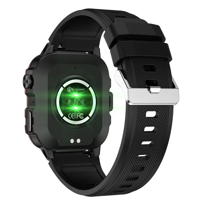 QX11 1.96-inch Display Smart Watch Bluetooth-compatible Talk Outdoor Waterproof Anti-Drop Sports Bracelet for Men - Black - 4