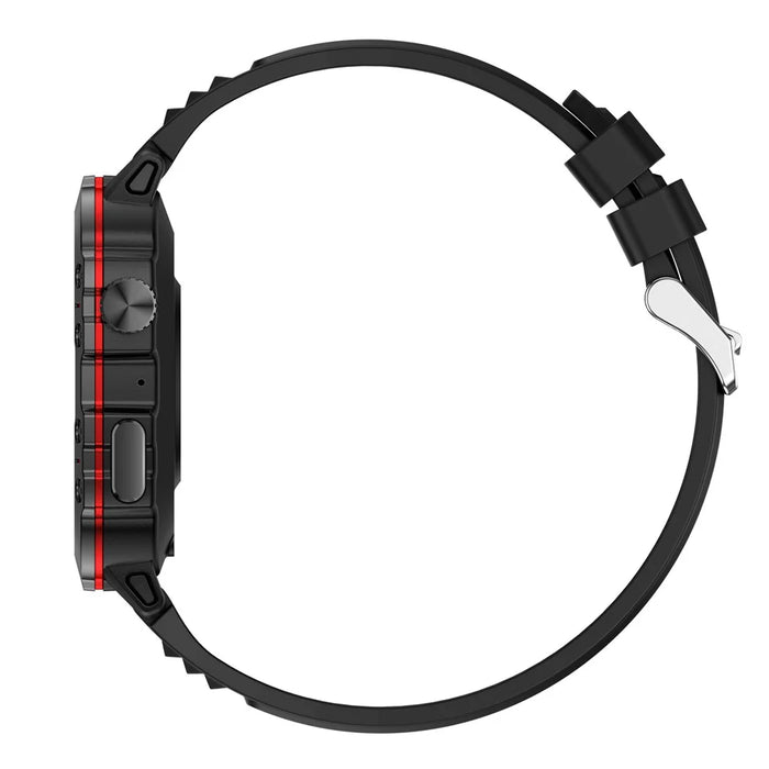 QX11 1.96-inch Display Smart Watch Bluetooth-compatible Talk Outdoor Waterproof Anti-Drop Sports Bracelet for Men - Black - 5