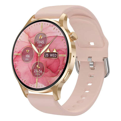 Watch3 pro 1.3" AMOLED Smart Watch with Metal Case Bluetooth-compatible Call Women Health Bracelet with Heart Rate Monitoring - Gold - 1