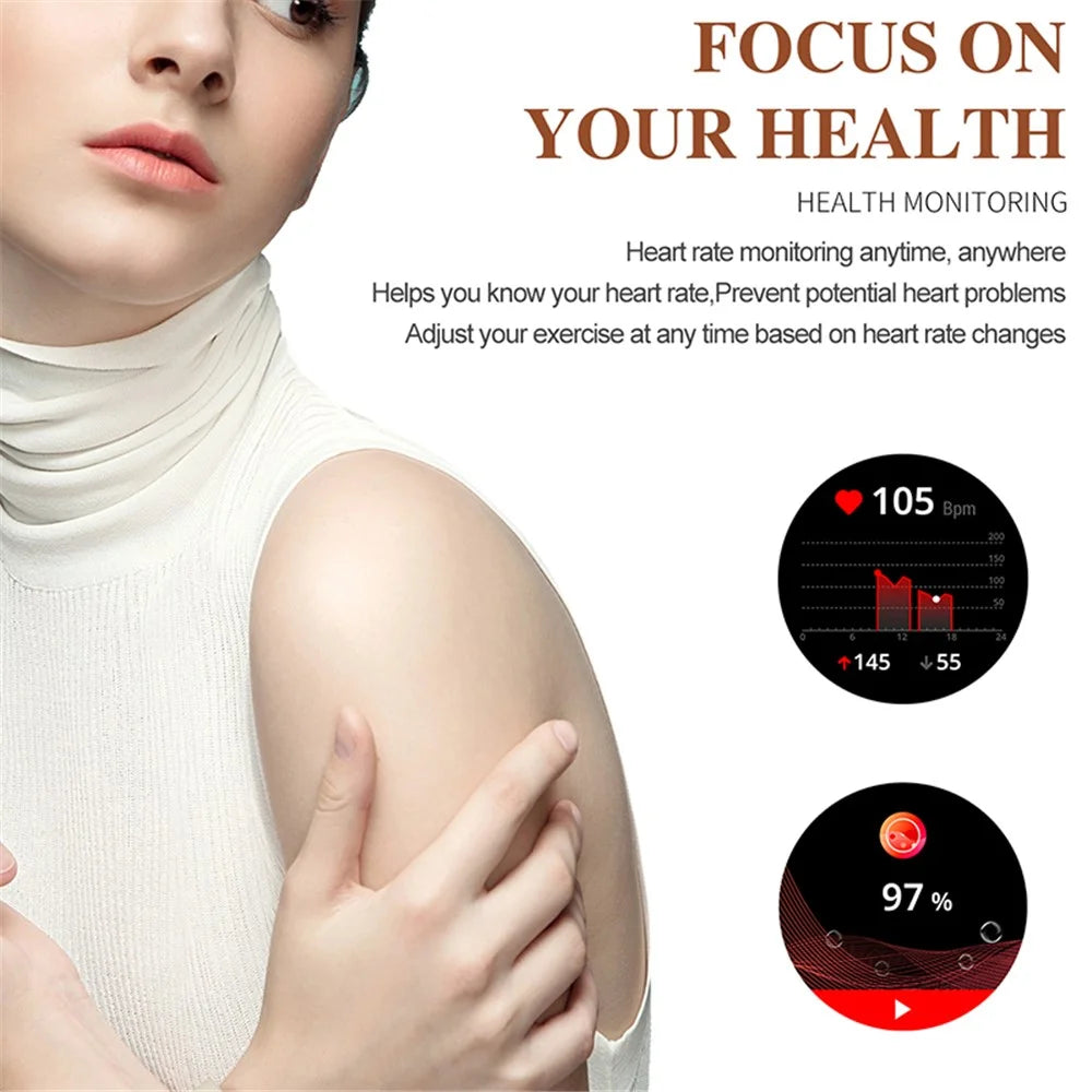 Watch3 pro 1.3" AMOLED Smart Watch with Metal Case Bluetooth-compatible Call Women Health Bracelet with Heart Rate Monitoring - Gold - 5