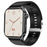 ET580 2.04" ECG Health Monitor Smart Watch, Silicone Strap+Butterfly Buckle - Black - 1
