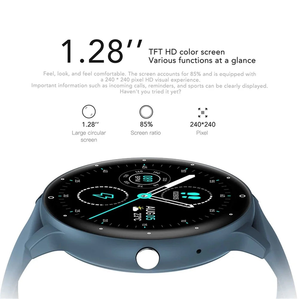 ZL02CPRO 1.28 Inch Heart Rate Monitor Multiple Sports Mode Smart Watch - Blue - 5
