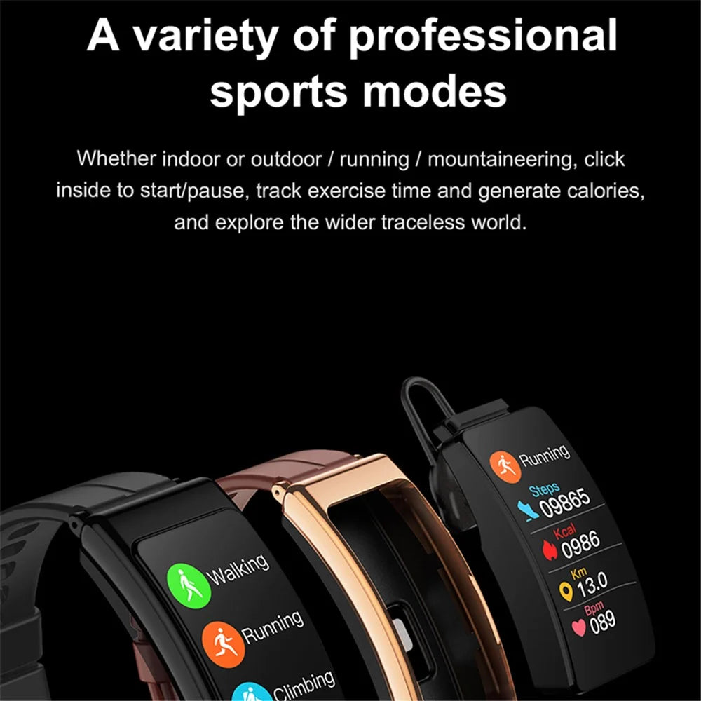 K13 2-in-1 Smart Watch Bluetooth-compatible Earphone Health Monitor Sports Bracelet, Silicone Strap - Black - 7