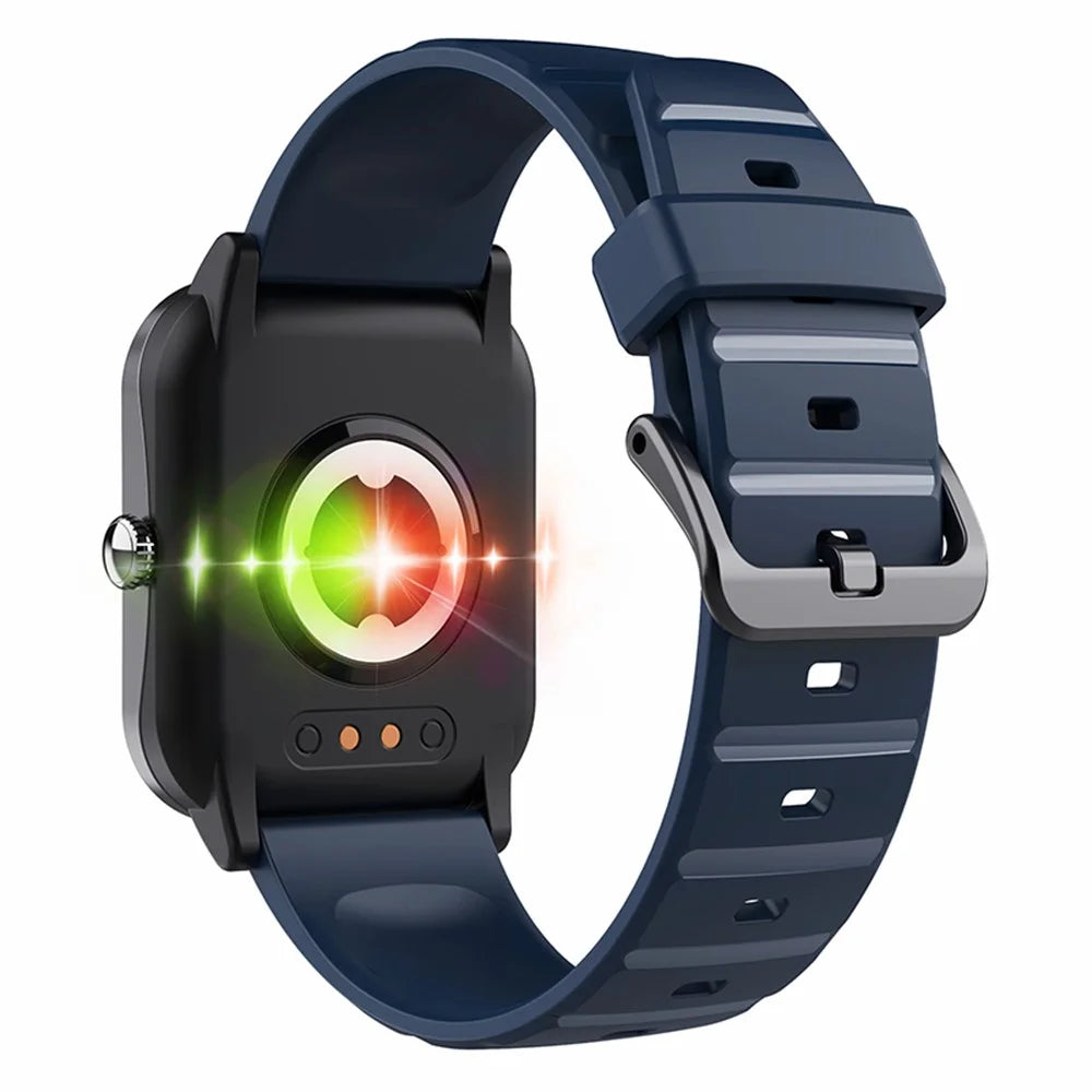 F33 Blood Sugar Heart Rate Monitor 1.91-inch Smart Watch, Silicone Strap - Blue - 3
