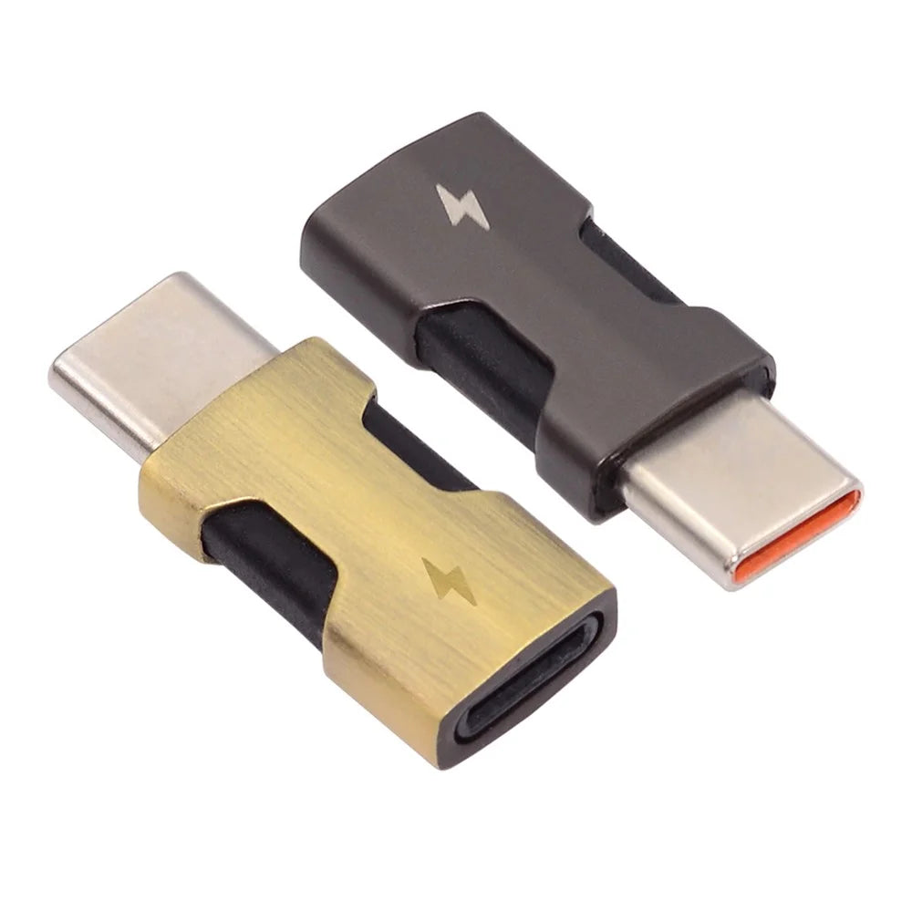 U2-058-LT021 2Pcs / Set USB-C Male to 8P Female Adapter 480Mbps Data Transfer (Gold+Dark Grey) - 1