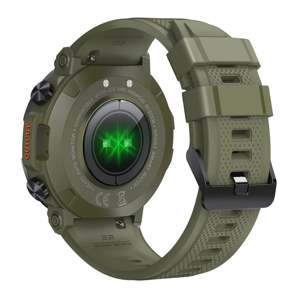 K56 PRO 1.39-inch Round Smart Watch Bluetooth-compatible Calling Sleep Health Monitoring Sports Watch - Army Green - 2