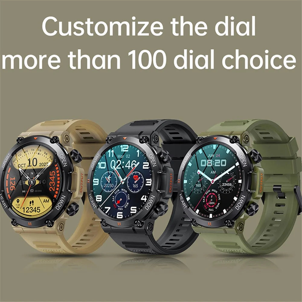 K56 PRO 1.39-inch Round Smart Watch Bluetooth-compatible Calling Sleep Health Monitoring Sports Watch - Army Green - 7