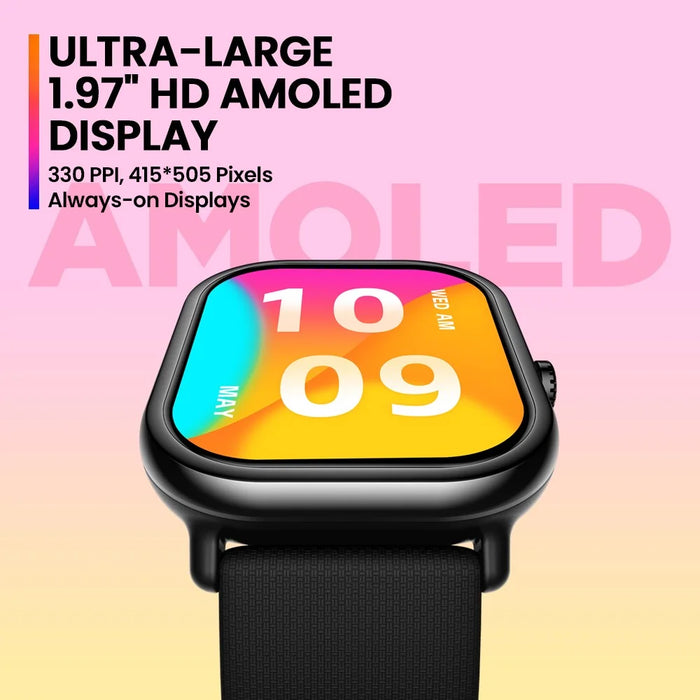 ZEBLAZE GTS3 Pro Smart Watch Ultra-big HD AMOLED Screen Health Fitness Tracker - Black - 3