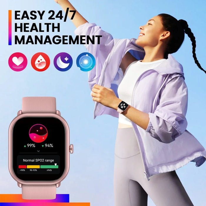 ZEBLAZE GTS3 Pro Smart Watch Ultra-big HD AMOLED Screen Health Fitness Tracker - Black - 4