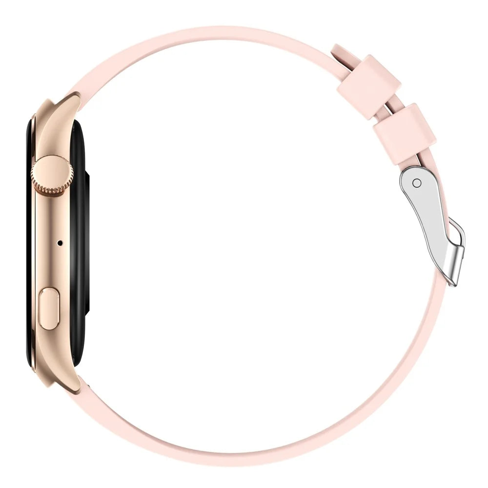 QX10 1.43" AMOLED Display Bluetooth-compatible Calling Health Monitoring Smart Watch - Pink / Gold - 6