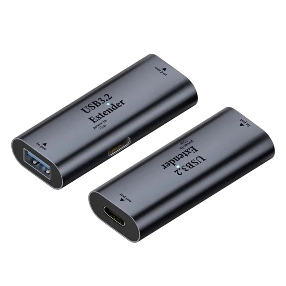 USB-A to Type-C Signal Amplifier 15W Power Supply 10m Transmission Extender - 1