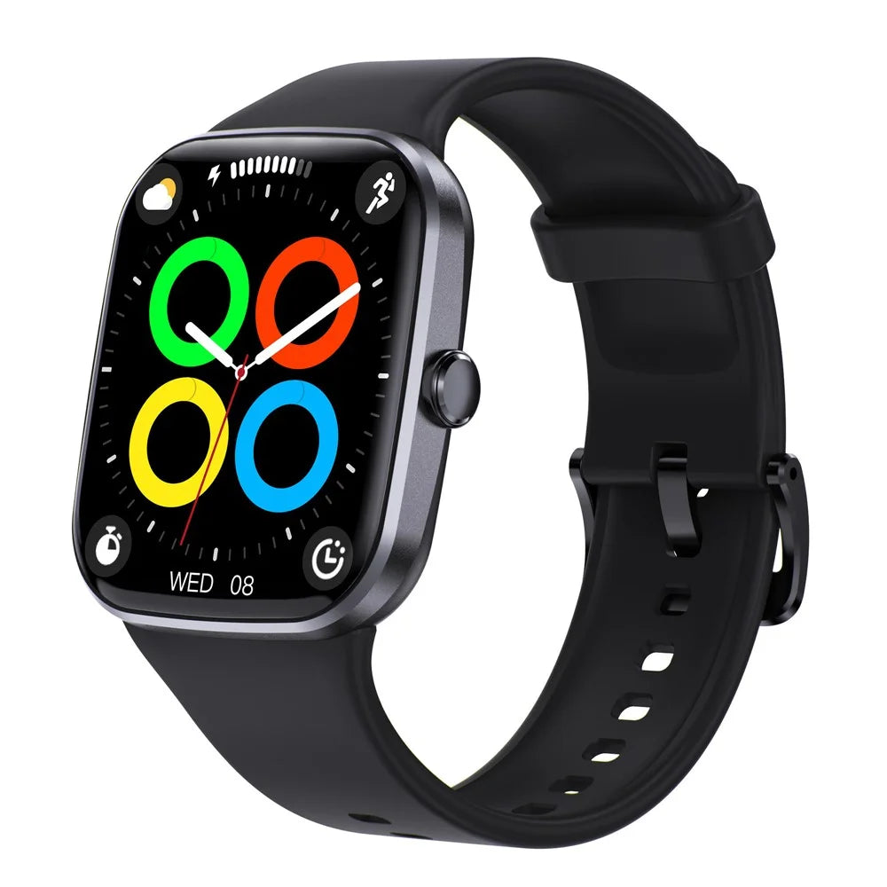 Q32 2.1 Inch Screen Bluetooth-compatible Call Smart Watch with Heart Rate, Blood Pressure, Blood Oxygen Monitoring - Black - 1