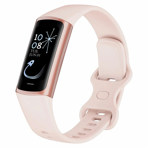 C68 1.1" Slim Fitness Tracker Bracelet Watch with Heart Rate Health Monitoring  - Gold / Pink - 1