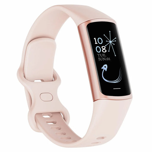 C68 1.1" Slim Fitness Tracker Bracelet Watch with Heart Rate Health Monitoring  - Gold / Pink - 2