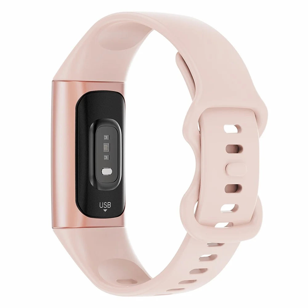 C68 1.1" Slim Fitness Tracker Bracelet Watch with Heart Rate Health Monitoring  - Gold / Pink - 6