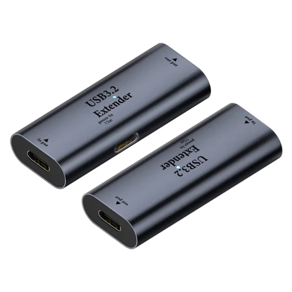 Aluminum Alloy Type-C to Type-C Signal Amplifier 15W Power Supply Extender - 1