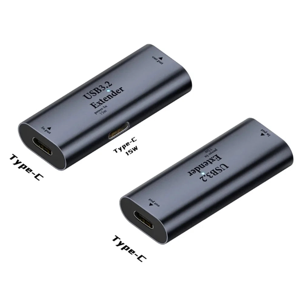 Aluminum Alloy Type-C to Type-C Signal Amplifier 15W Power Supply Extender - 2