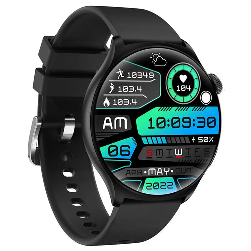 MX16 1.43-inch Round Screen Bluetooth-compatible Calling Health Monitor Smart Watch - Black - 1