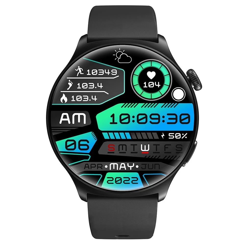 MX16 1.43-inch Round Screen Bluetooth-compatible Calling Health Monitor Smart Watch - Black - 4