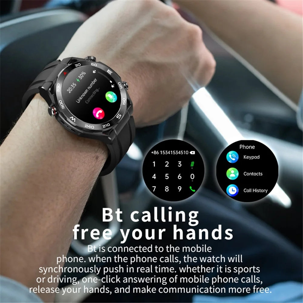X100 1.43-inch Round Screen Multi-sport Modes Health Monitor Smart Watch - Black - 6