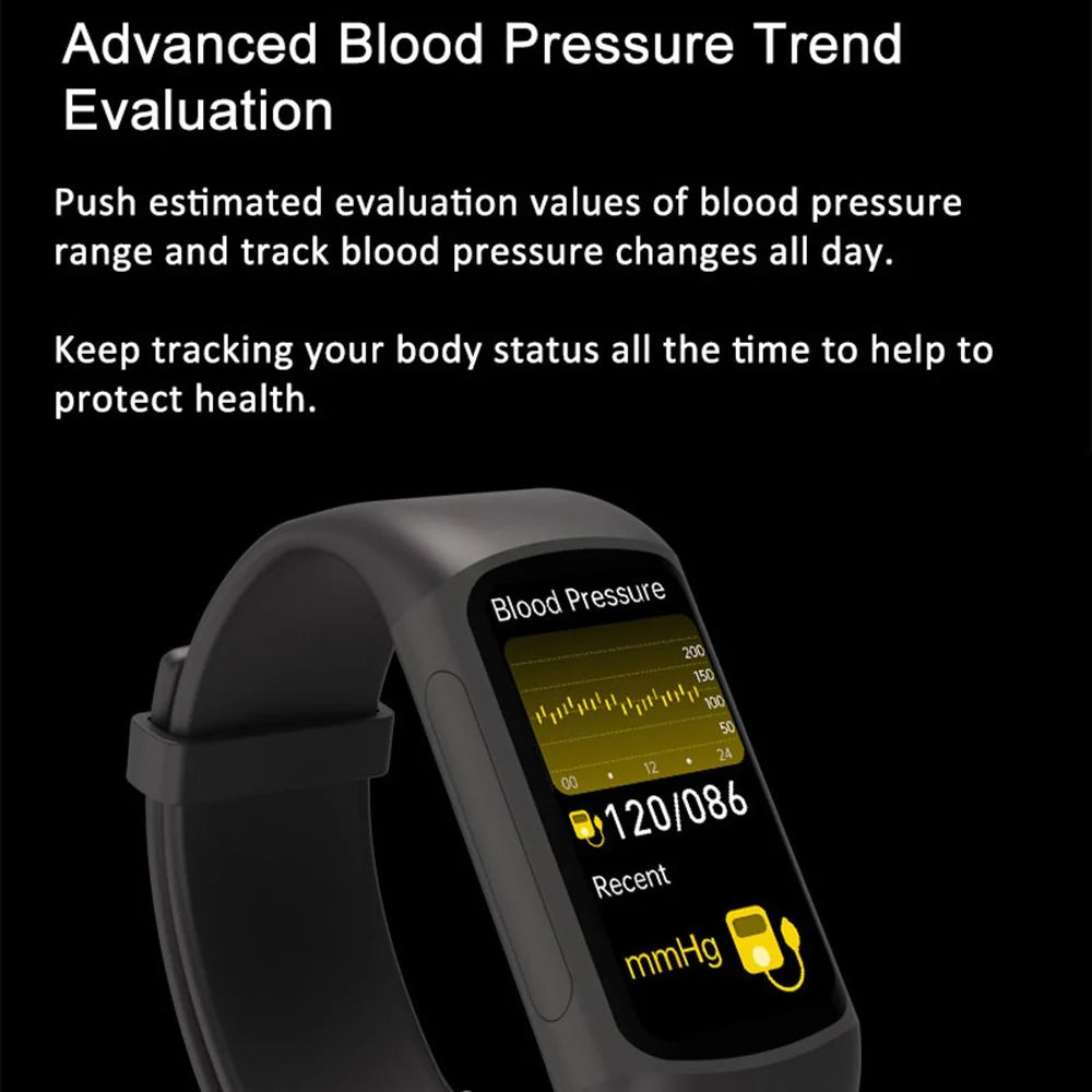 H8 1.47" Screen Fitness Tracker with Heart Rate Blood Pressure Blood Oxygen Health Tracker Smart Watch - Black - 6