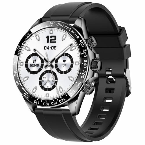 AK63 AMOLED Screen Smart Watch Bluetooth-compatible Call Wrist Bracelet with Silicone Strap - Black - 1