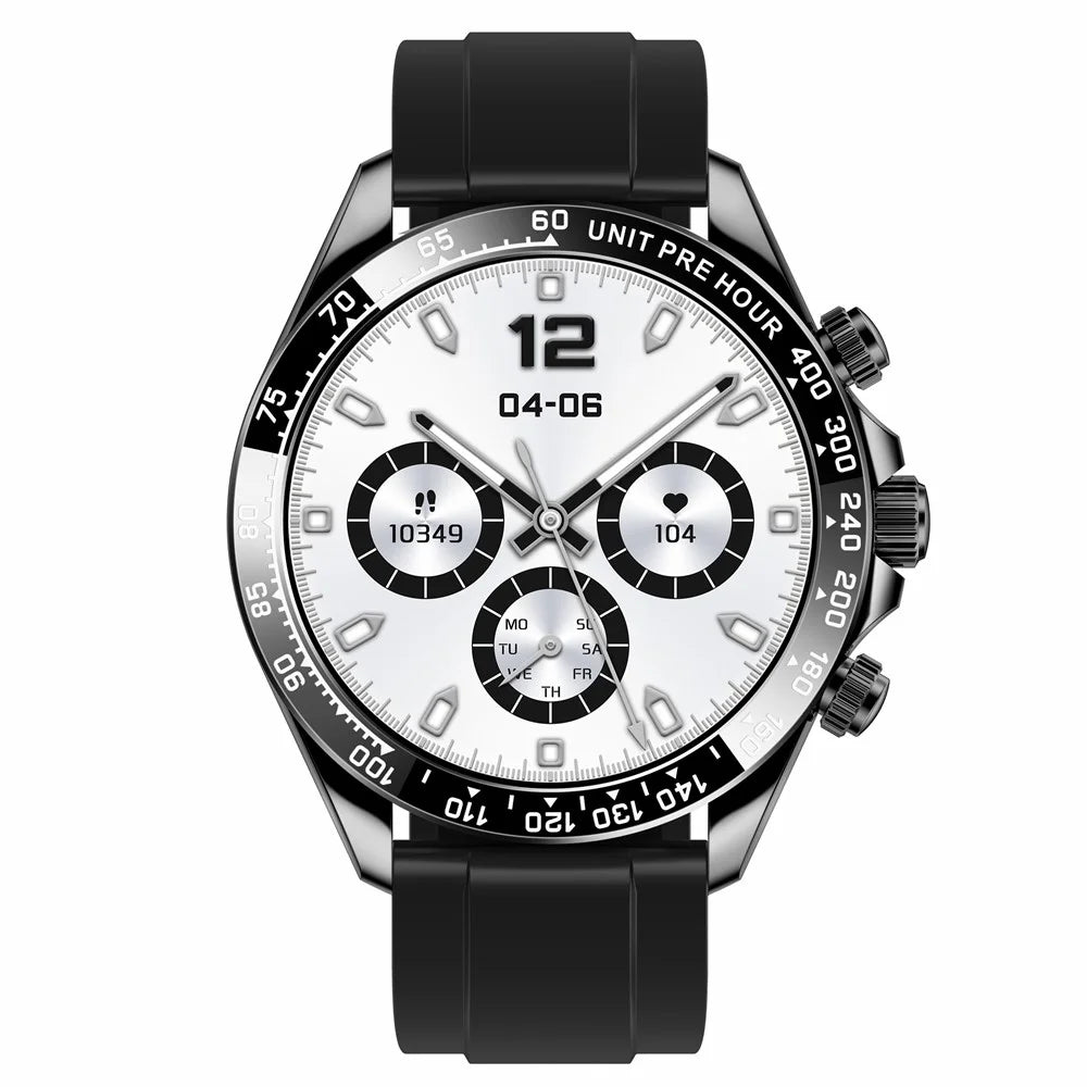 AK63 AMOLED Screen Smart Watch Bluetooth-compatible Call Wrist Bracelet with Silicone Strap - Black - 3