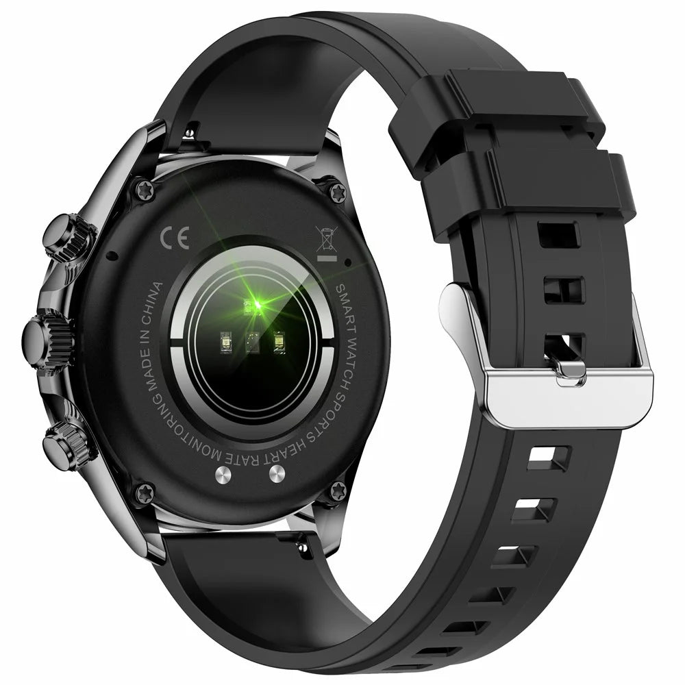 AK63 AMOLED Screen Smart Watch Bluetooth-compatible Call Wrist Bracelet with Silicone Strap - Black - 4