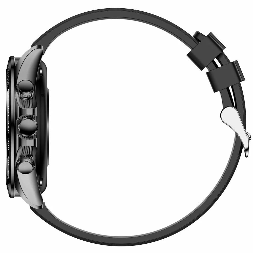 AK63 AMOLED Screen Smart Watch Bluetooth-compatible Call Wrist Bracelet with Silicone Strap - Black - 5