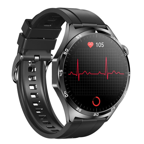 MT300 AMOLED Screen Sports Watch Bluetooth-compatible Call ECG Blood Glucose Health Monitoring Smart Watch - Black - 1