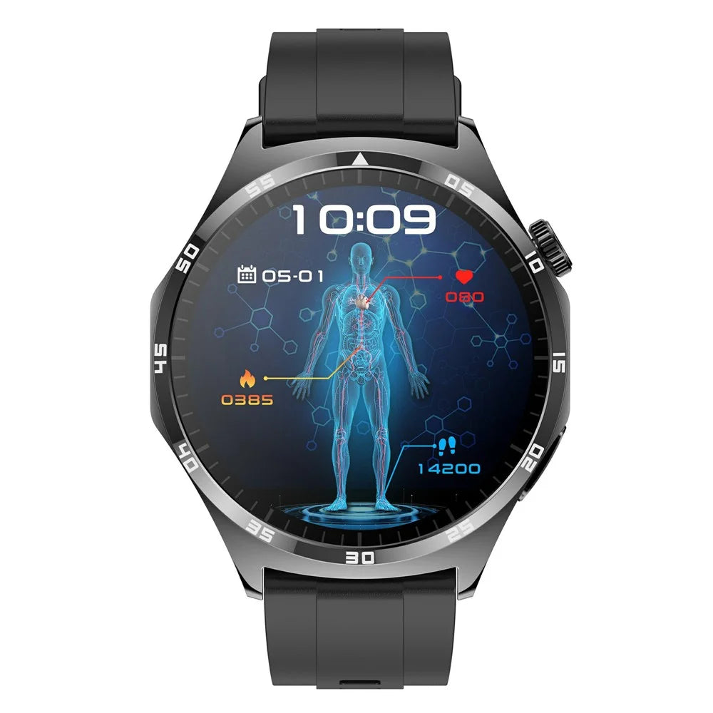 MT300 AMOLED Screen Sports Watch Bluetooth-compatible Call ECG Blood Glucose Health Monitoring Smart Watch - Black - 4