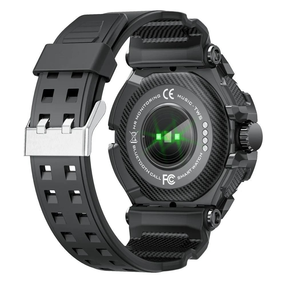 GT100pro 2-in-1 1.46-inch Health Monitoring Smart Watch TWS Bluetooth-compatible Earbuds - Black - 6