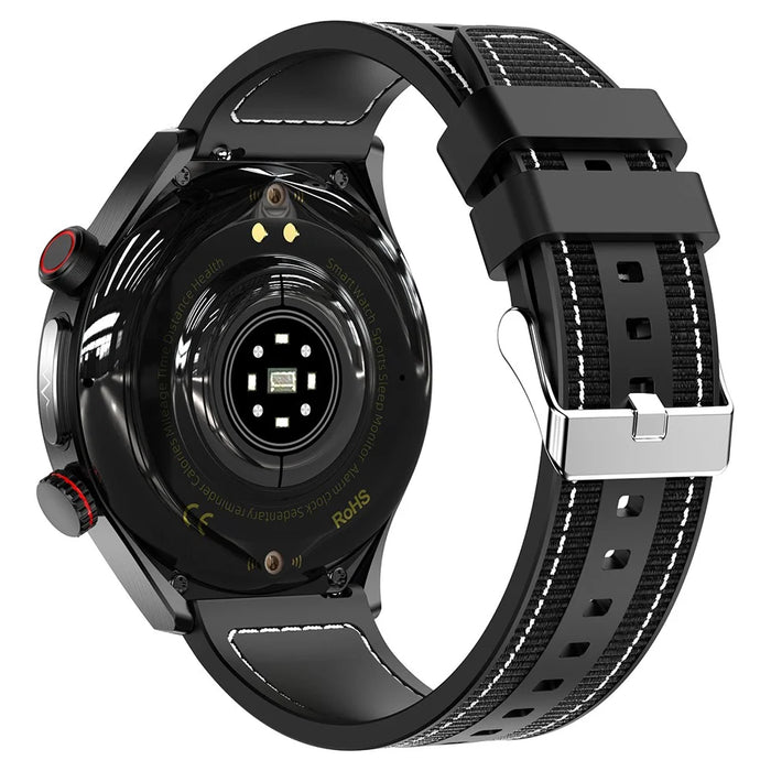 E800 SOS Emergency Call Watch IP68 Waterproof ECG Health Monitor Smart Bracelet (Nylon Strap) - Black - 3